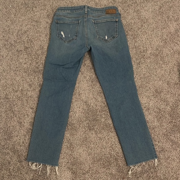 Mavi Ada Mid Rise Distressed Light Blue Wash  Boyfriend Jeans 24X27 - Picture 11 of 13